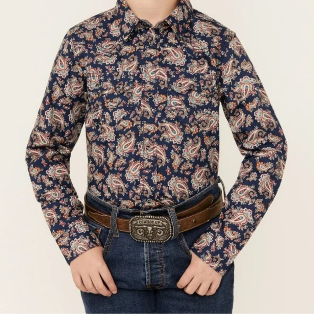 Paisley Print Kids Shirt XL nwt